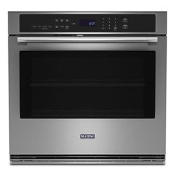 Maytag - 30" Built-In Single Electric Convection Wall Oven with Air Fry - Stainless Steel - Front_Zoom