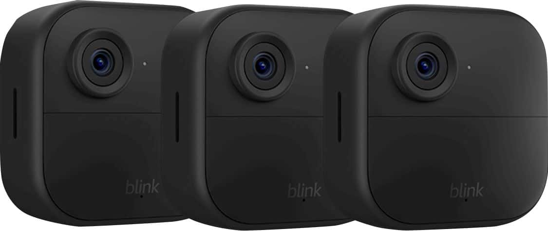 Blink - Outdoor 4 3-Camera Wireless 1080p Security System with Up to Two-year Battery Life - Black - Front_Zoom