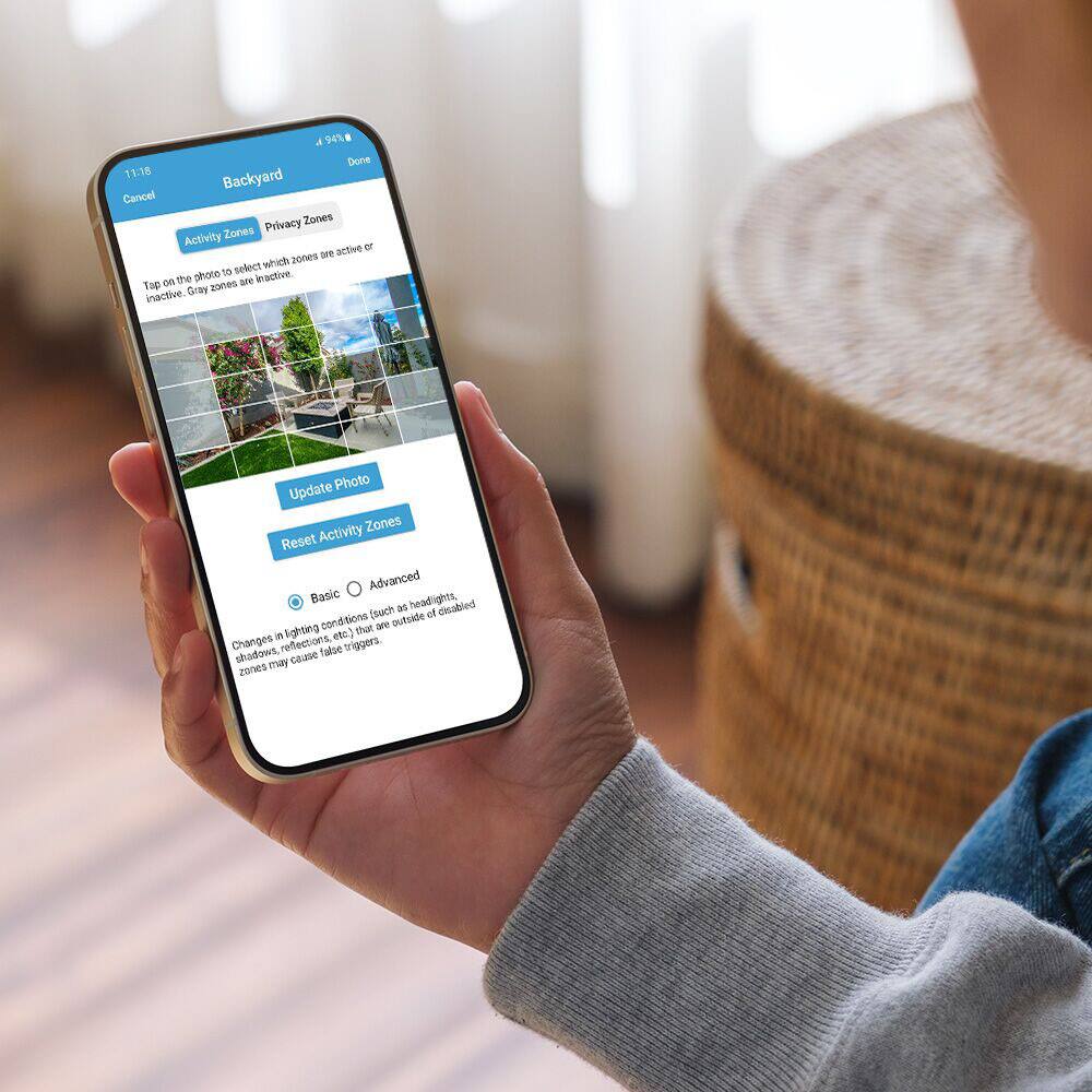 Get alerts faster with dual-zone, enhanced motion detection.