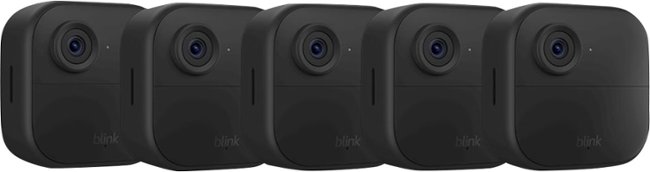 Blink - Outdoor 4 5-Camera Wireless 1080p Security System with Up to Two-year Battery Life - Black
