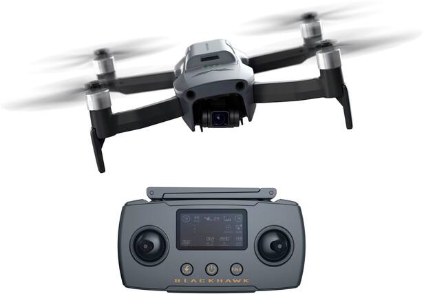 Front. EXO Drones - Blackhawk 3 Pro Drone and Remote Control (Android and iOS compatible) - Black.