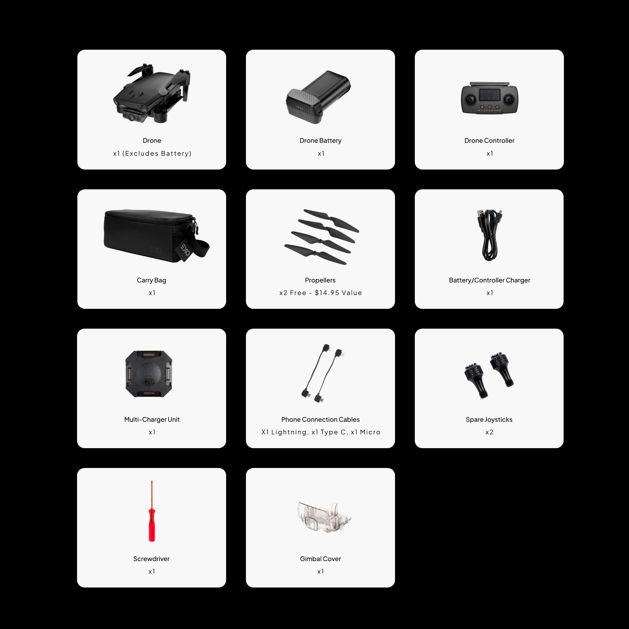 Alt View 12. EXO Drones - Mini Drone and Remote Control (Android and iOS compatible) - Gray.