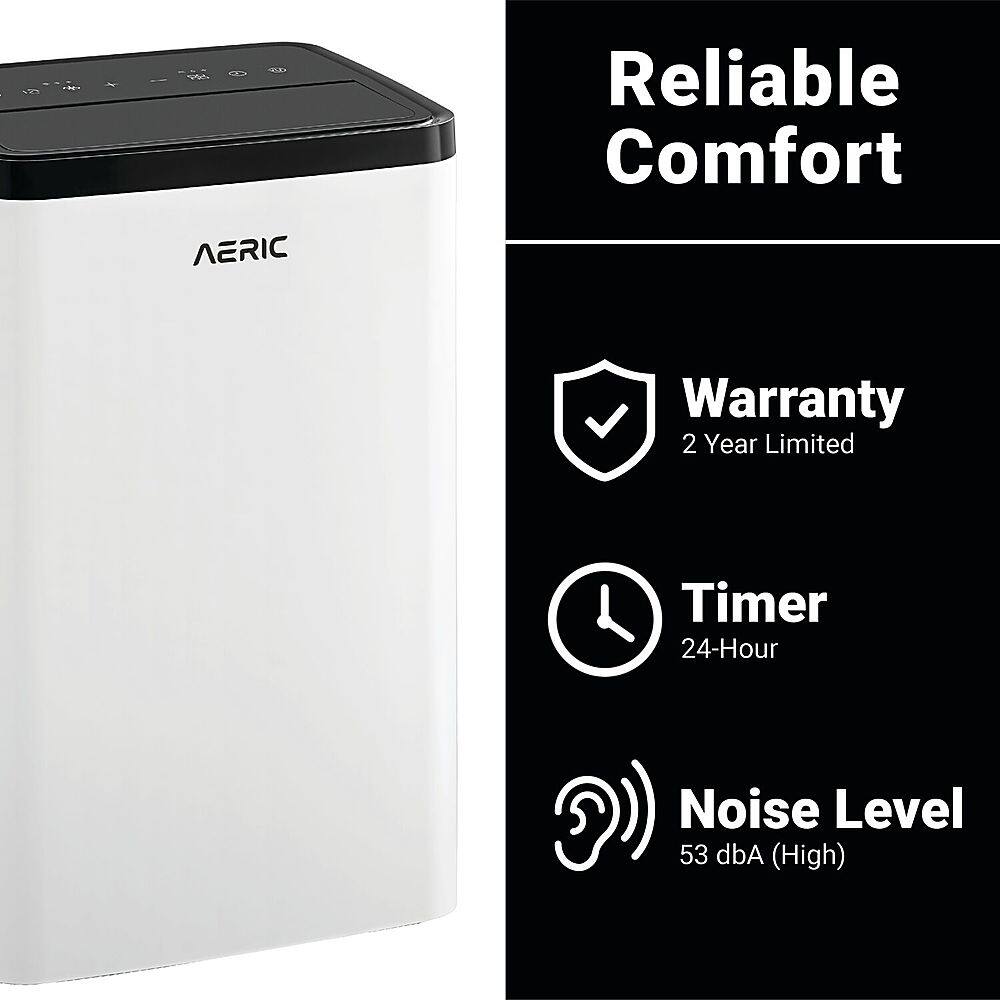 Reliable Comfort AERIC Warranty 2 Year Limited Timer 24-Hour Noise Level 53 dB (High)