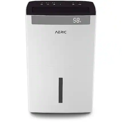 Front. Aeric - 50 Pint Dehumidifier - White.