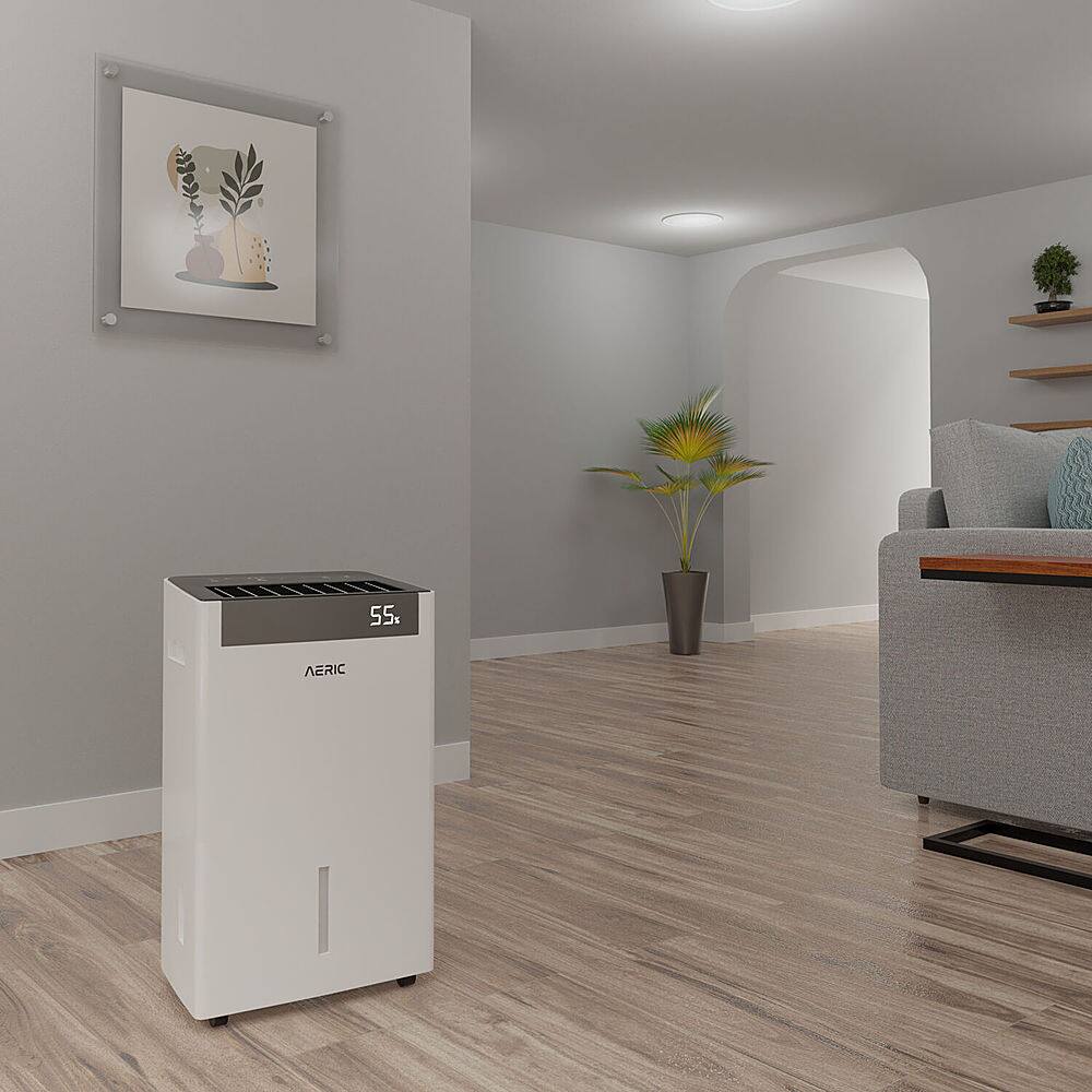 Left. Aeric - 50 Pint Dehumidifier - White.