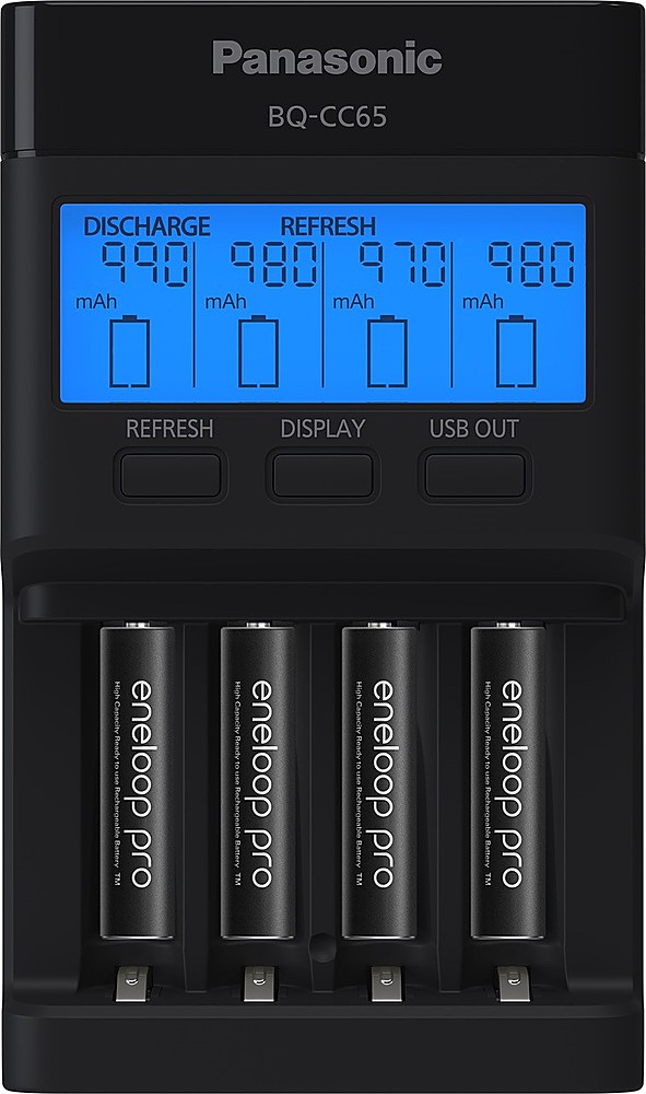 Panasonic eneloop pro Charger, 8 AA and 2 AAA Batteries Kit Black  K-KJ17KHC82A - Best Buy
