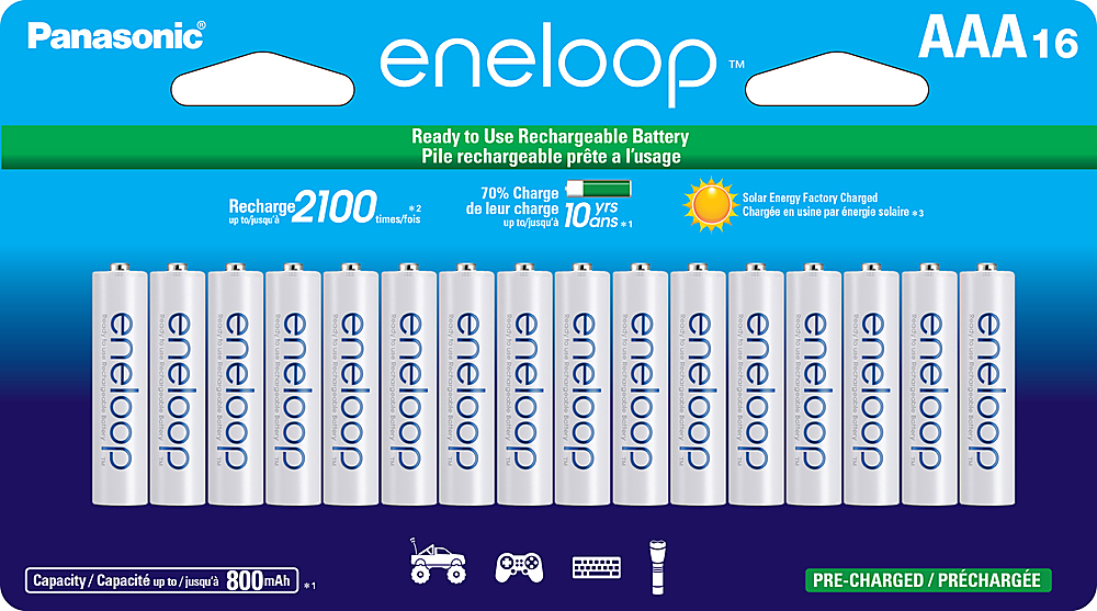 Panasonic Eneloop Pro Battery Charger with 4-Pack AA High Capacity  Rechargeable Batteries