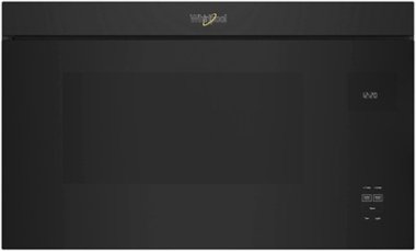 Whirlpool - 1.1 Cu. Ft. Over-the-Range Microwave with Flush Built-in Design - Black - Front_Zoom