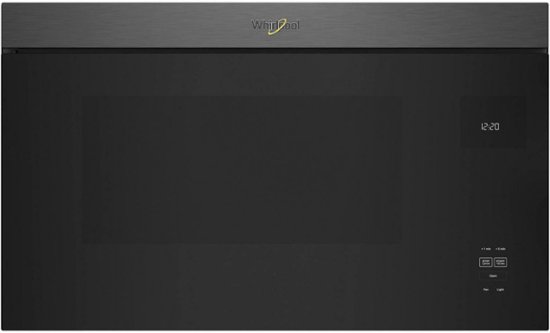 Front Zoom. Whirlpool - 1.1 Cu. Ft. Over-the-Range Microwave with Flush Built-in Design - Black Stainless Steel.