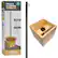 Front. Excello Global Products - Extra Large 18"x18"x18" Wooden Planter Box and String Light Pole Set - Brown.