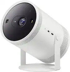 Front. Samsung - The Freestyle 2nd Gen with Gaming Hub FHD HDR Smart Portable Projector - White.