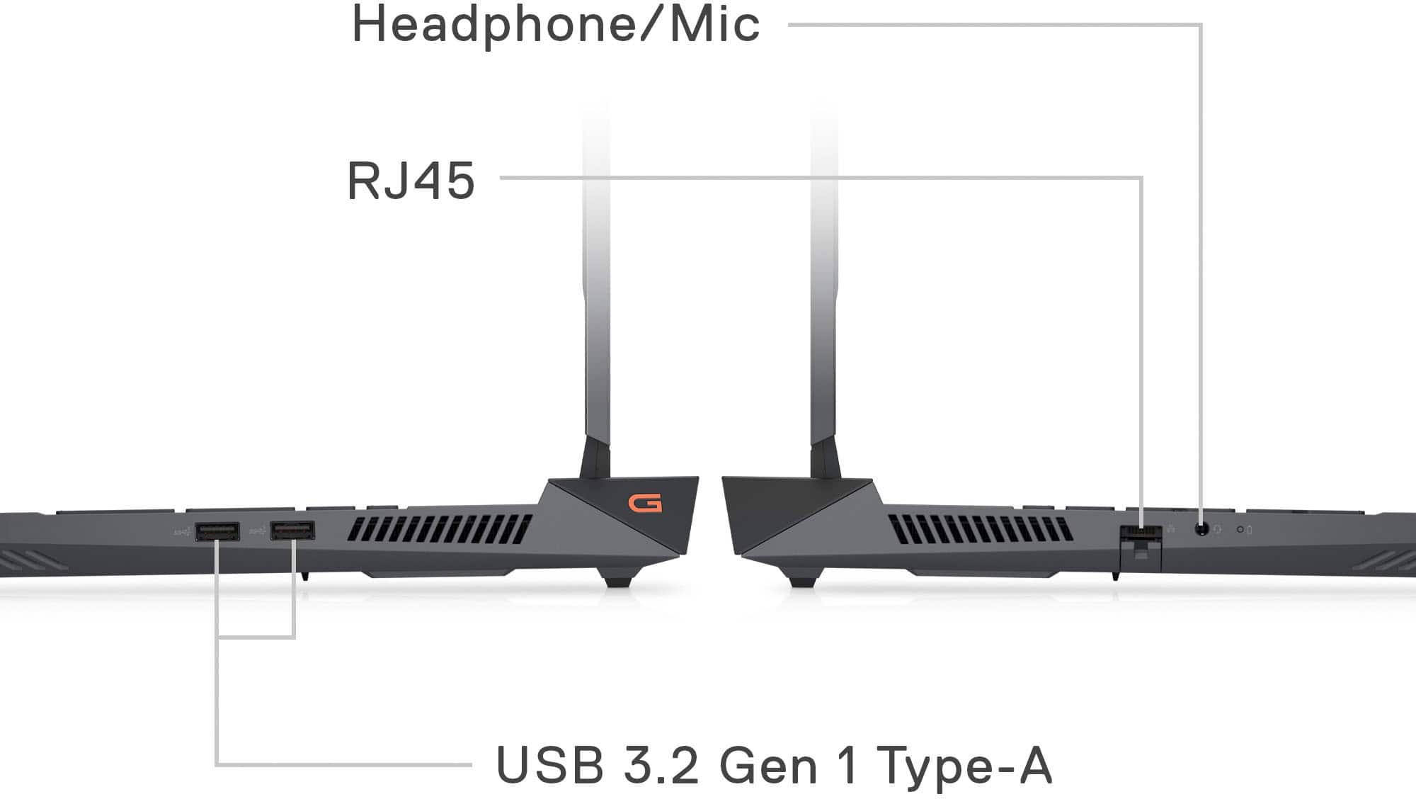 Alt View 11. Dell - G15 15.6" Gaming Laptop - AMD Ryzen 5 7640HS - NVIDIA GeForce RTX 3050 - 16GB Memory - 1TB SSD - Dark Shadow Gray.