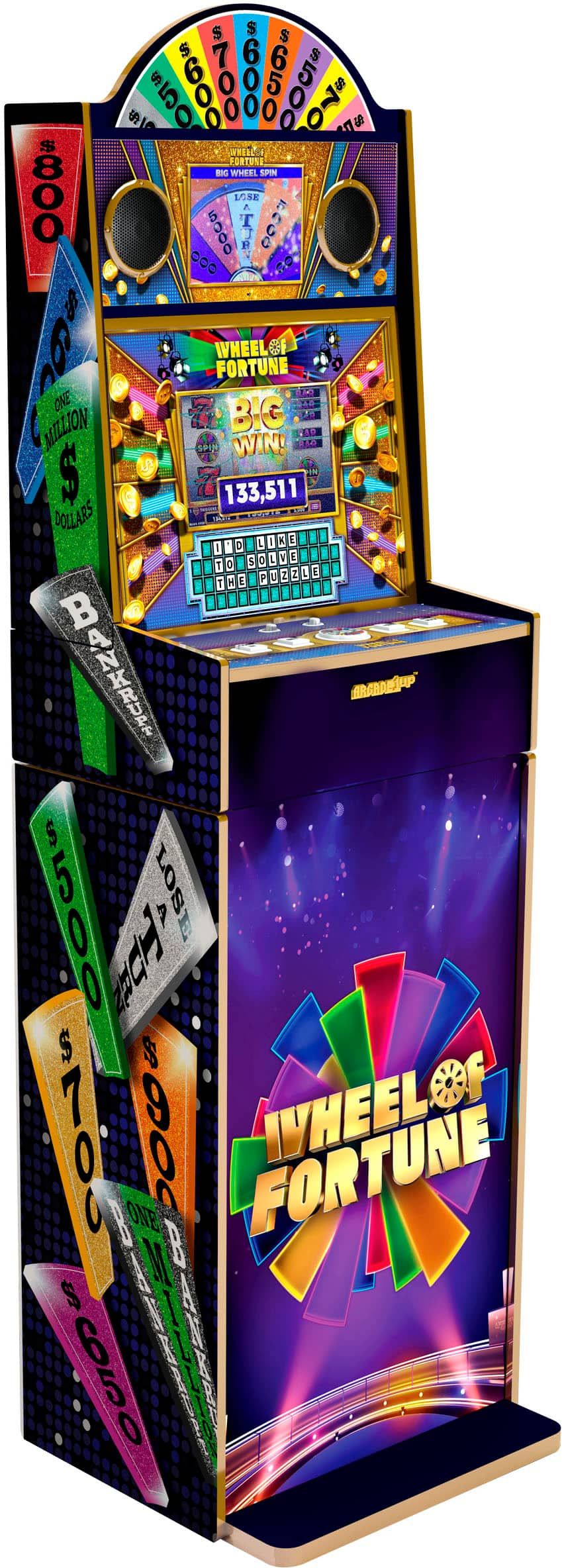 Arcade1Up Wheel of Fortune Casinocade Deluxe Arcade Game purple