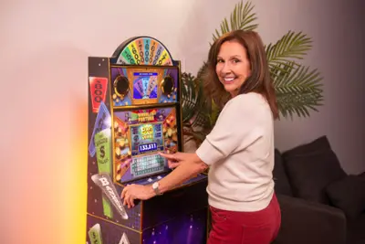 Arcade1Up Wheel of Fortune Casinocade Deluxe Arcade Game purple WOF-N-301119 - Best Buy