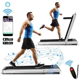 Kadyn - Treadmill, Electric Treadmill, Walking Jogging Machine,4.75HP 2 In 1 Folding Treadmill with Remote APP Control - Silver