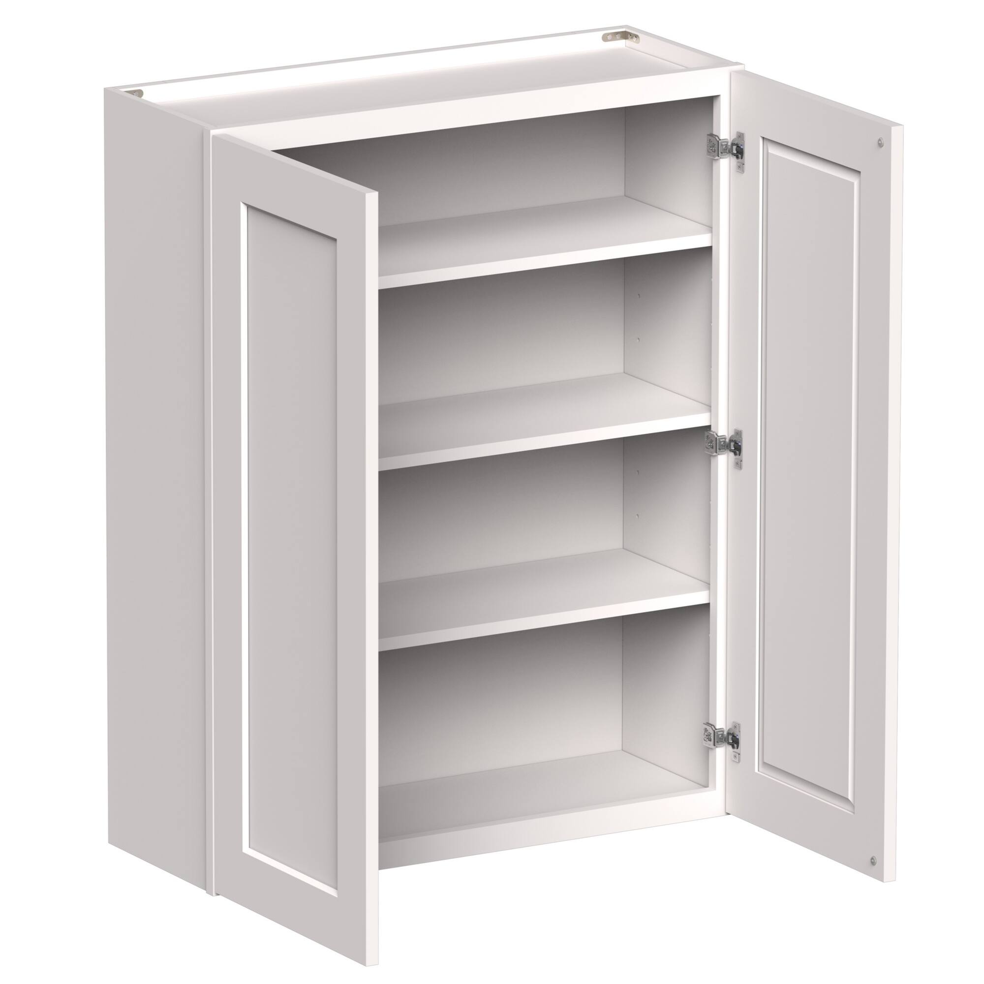 Angle. Boyel Living - 33-in W x 42-in H x 12-in D Shaker RTA Kitchen Wall Cabinet with Soft-Close - White Shaker.