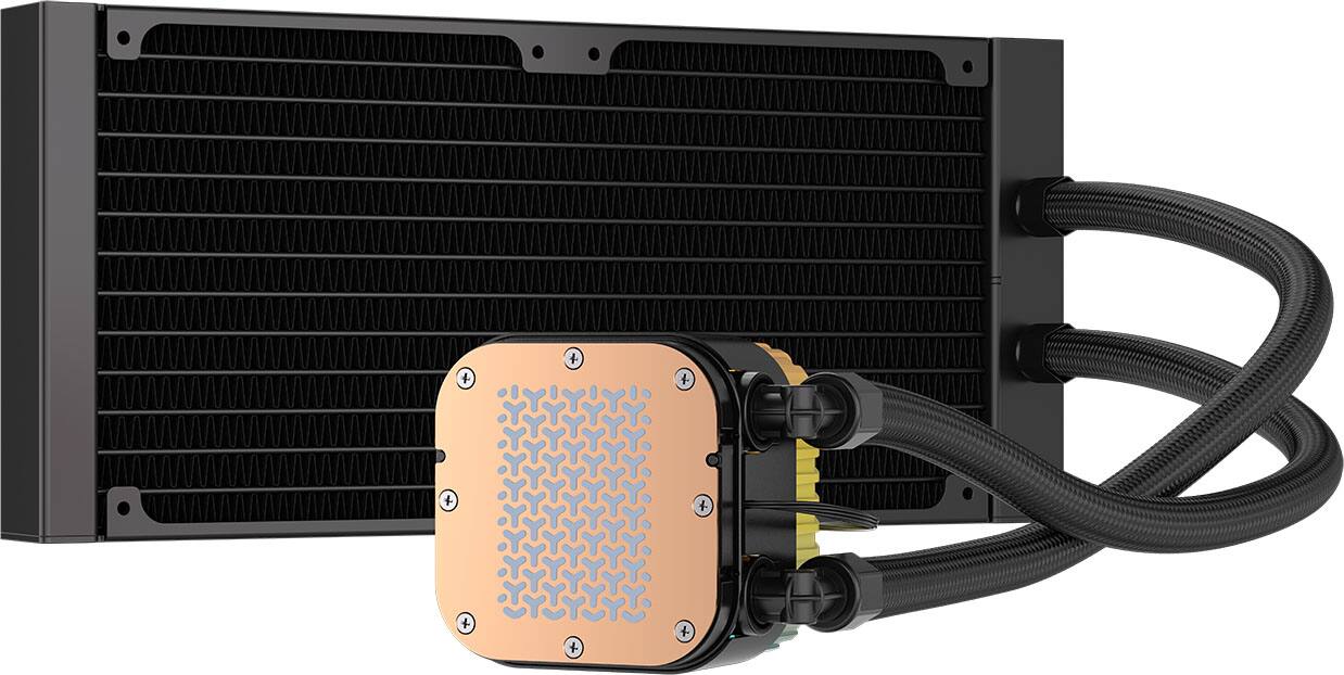 Alt View 1. CORSAIR - NAUTILUS II 240 RS ARGB Liquid CPU Cooler – Vibrant ARGB, FlowDrive 2S Pump, RS II ARGB Uni Frame Fans, 240mm Radiator - Black.