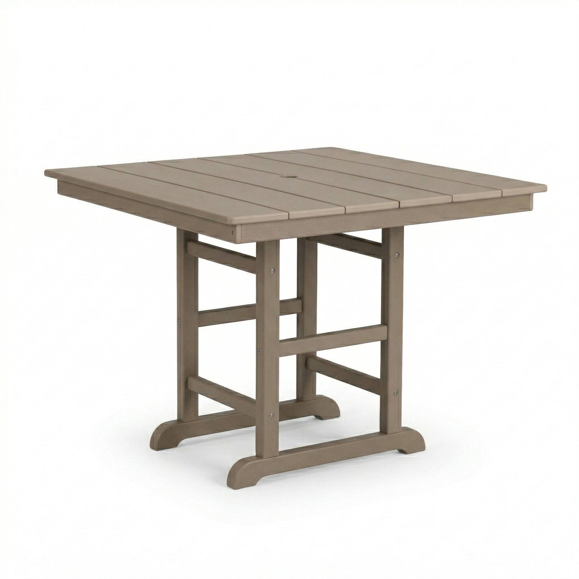 Alt View 1. Boyel Living - HDPE Folding Square Patio Dining Table 37.8-in L x 37.8-in W - Brown.