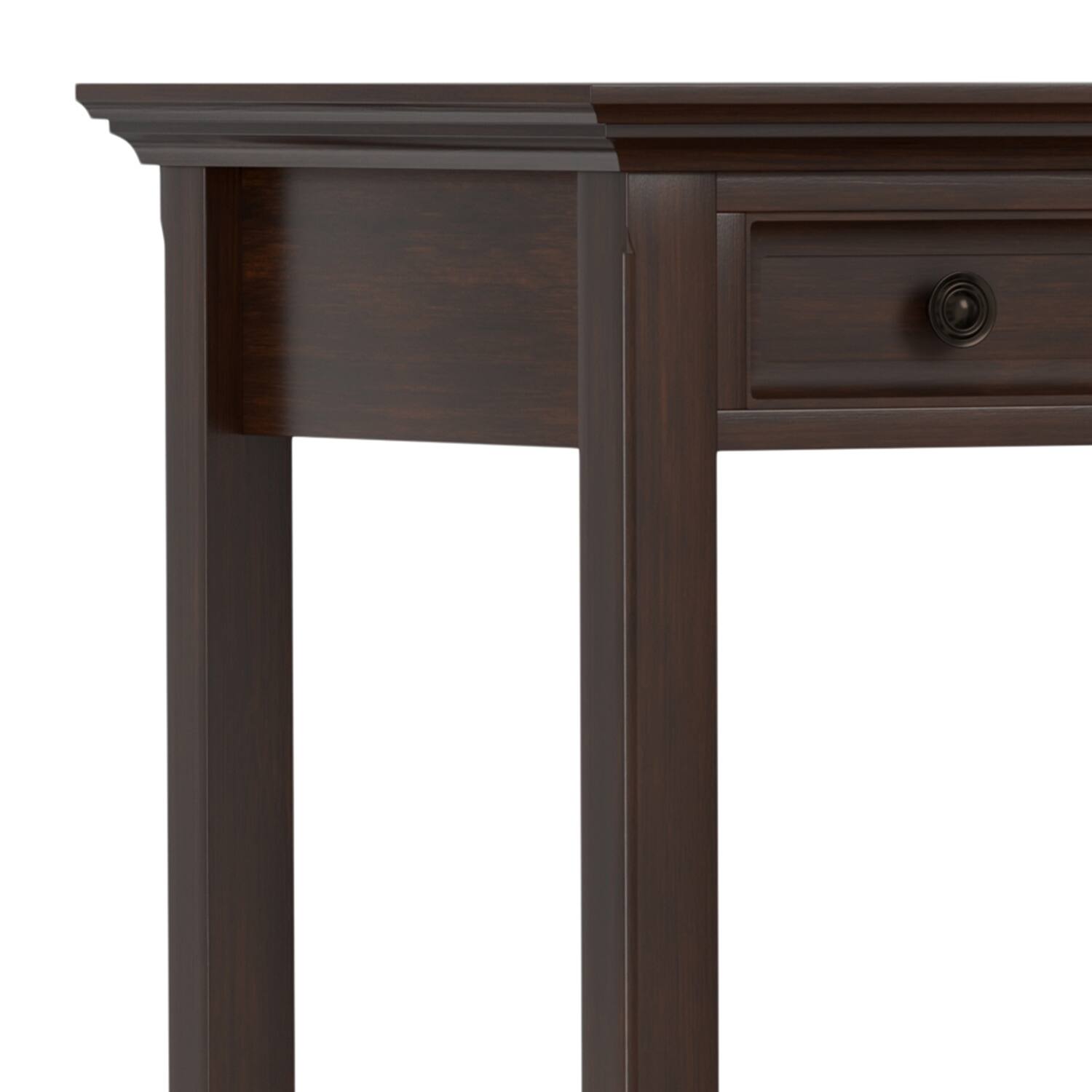 Alt View 4. Simpli Home - Amherst 54 inch Wide Solid Wood Desk in Russet Brown - Russet Brown.