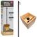Front. Excello Global Products - Large 14"x14"x14" Wooden Planter Box and String Light Pole Set - Brown.