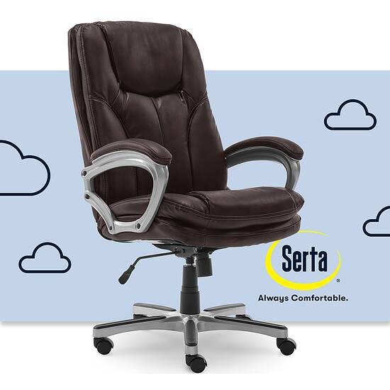 Serta Benton Big and Tall Puresoft Faux Leather Executive Office