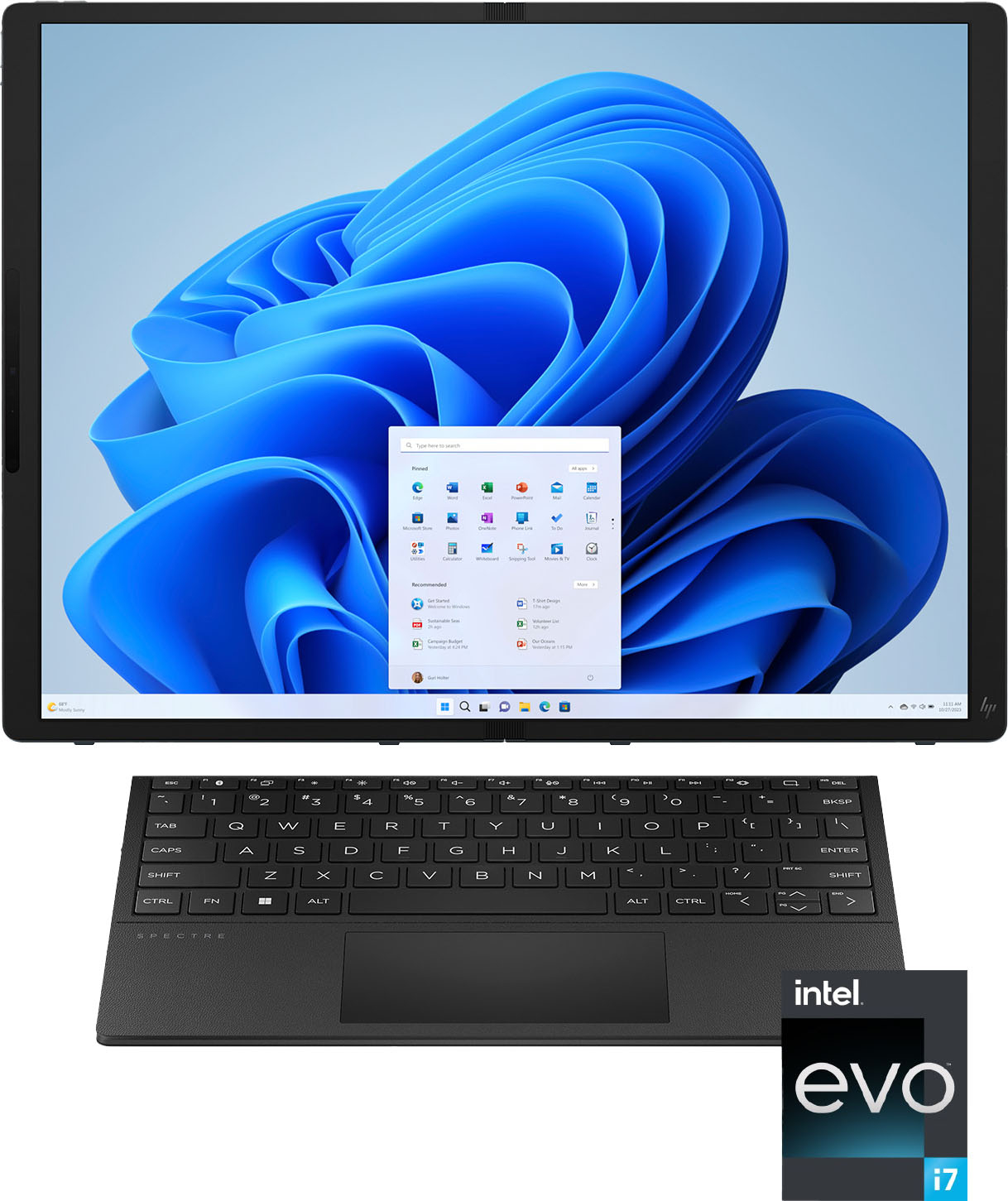 HP - Spectre 3-in-1 17" 2.5K OLED Touch-Screen Foldable Laptop - Intel Evo Platform - Core i7 - 16GB Memory - 1TB SSD - Slate Blue
