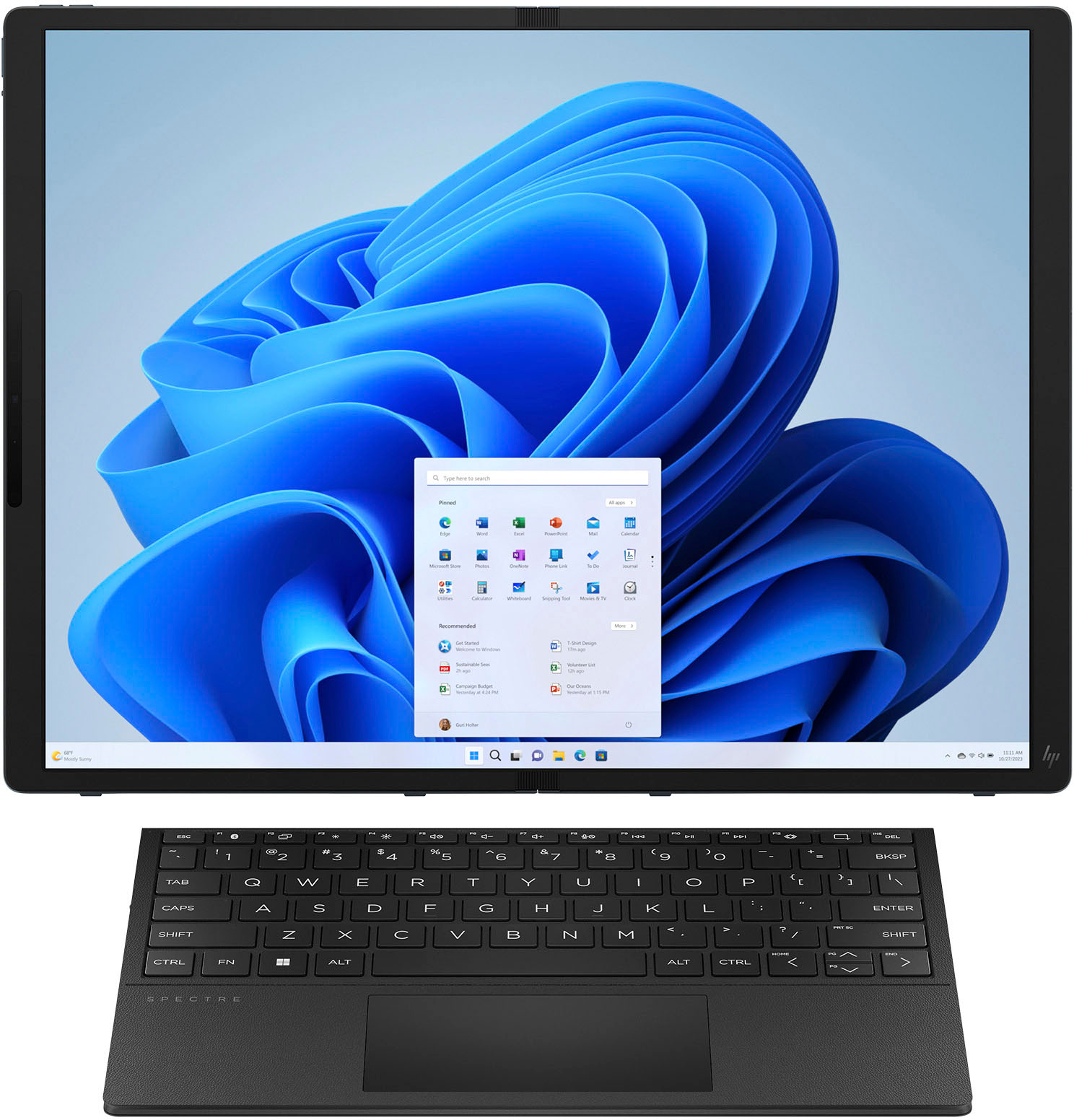 HP - Spectre 3-in-1 17 2.5K OLED Touch-Screen Foldable Laptop - Intel Evo Platform - Core i7 - 16GB Memory - 1TB SSD - Slate Blue