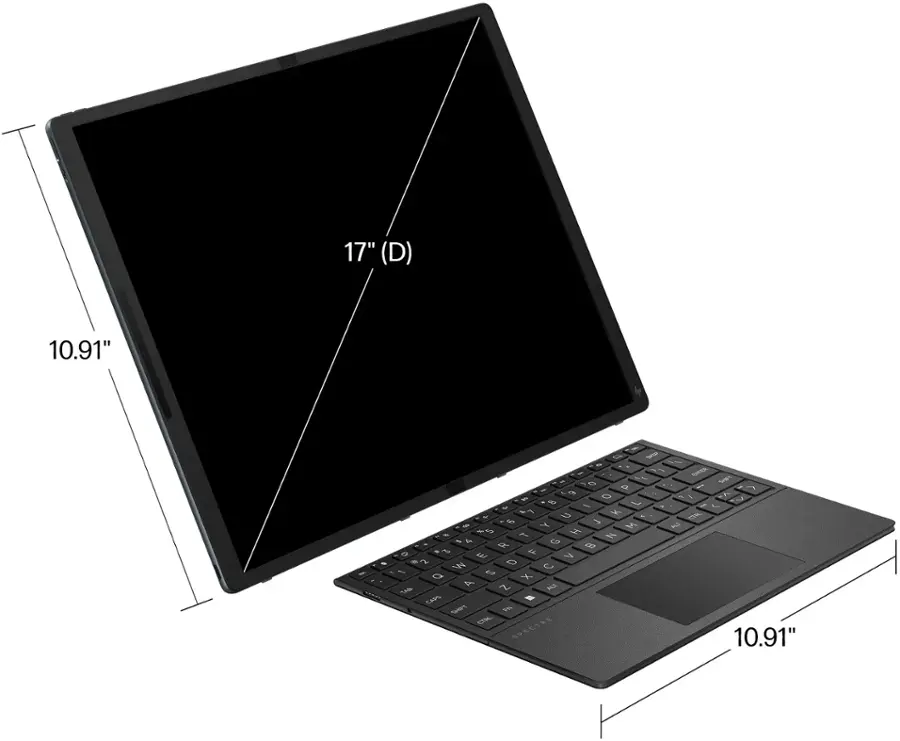 Alt View 20. HP - Spectre 3-in-1 17" 2.5K OLED Touch-Screen Foldable Laptop - Intel Evo Platform - Core i7 - 16GB Memory - 1TB SSD - Slate Blue.