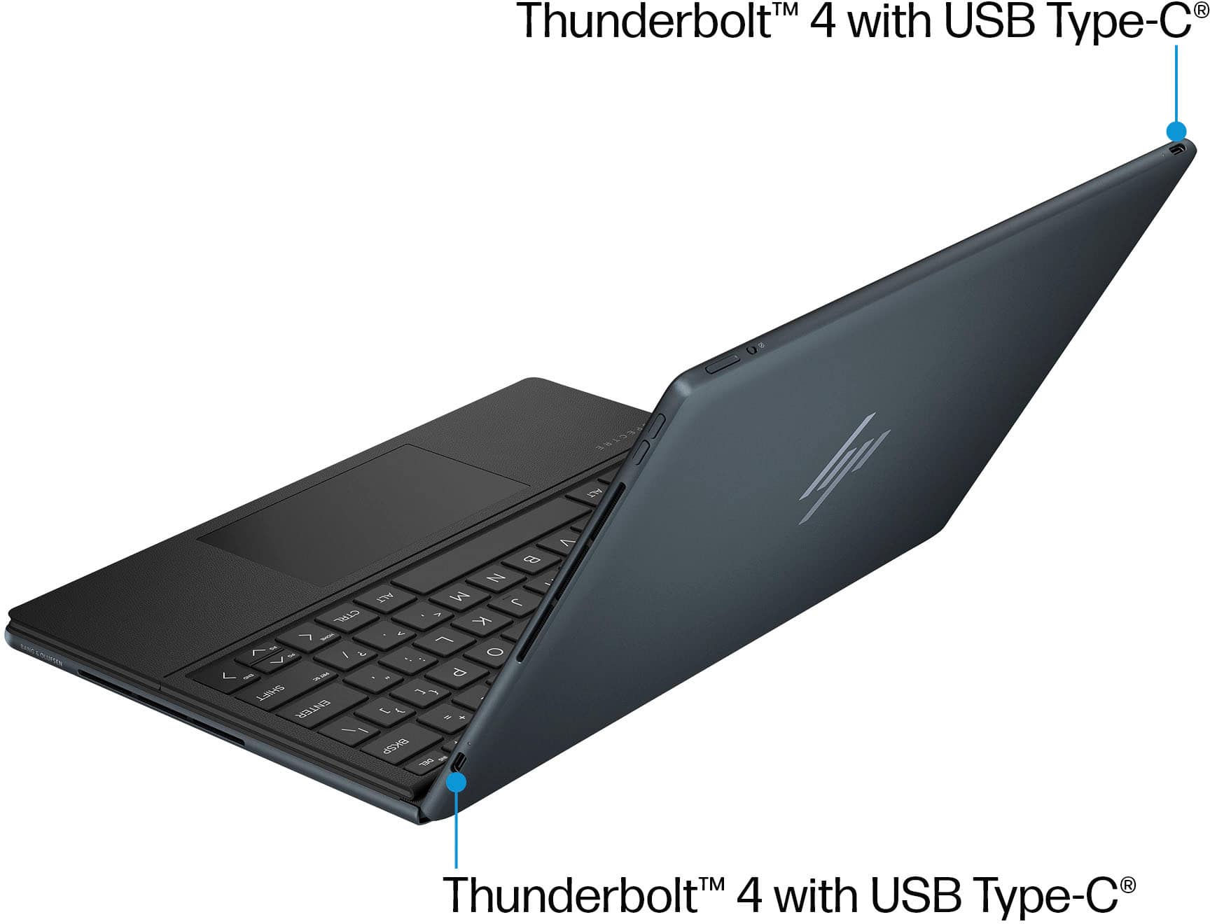Alt View 22. HP - Spectre 3-in-1 17" 2.5K OLED Touch-Screen Foldable Laptop - Intel Evo Platform - Core i7 - 16GB Memory - 1TB SSD - Slate Blue.