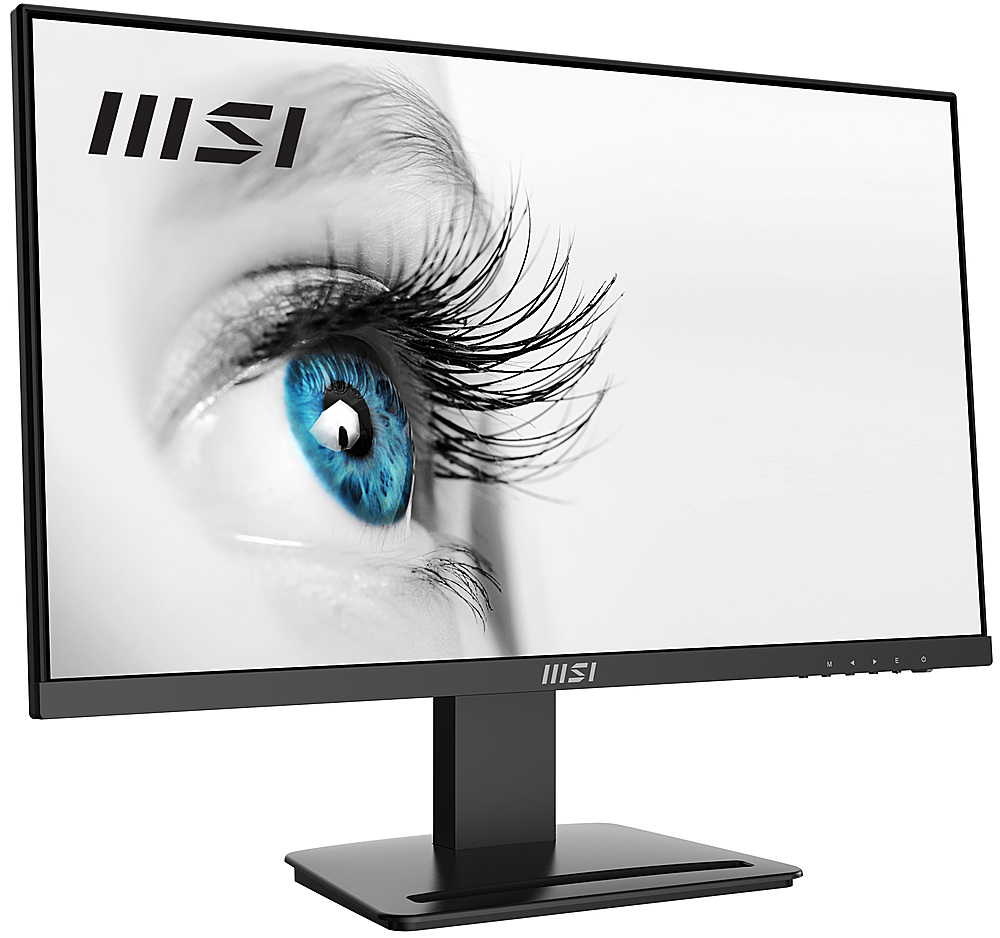Angle View: MSI - PRO MP243X 24" IPS LCD FHD 100Hz 1ms FreeSync  Monitor(DisplayPort, HDMI) - Black