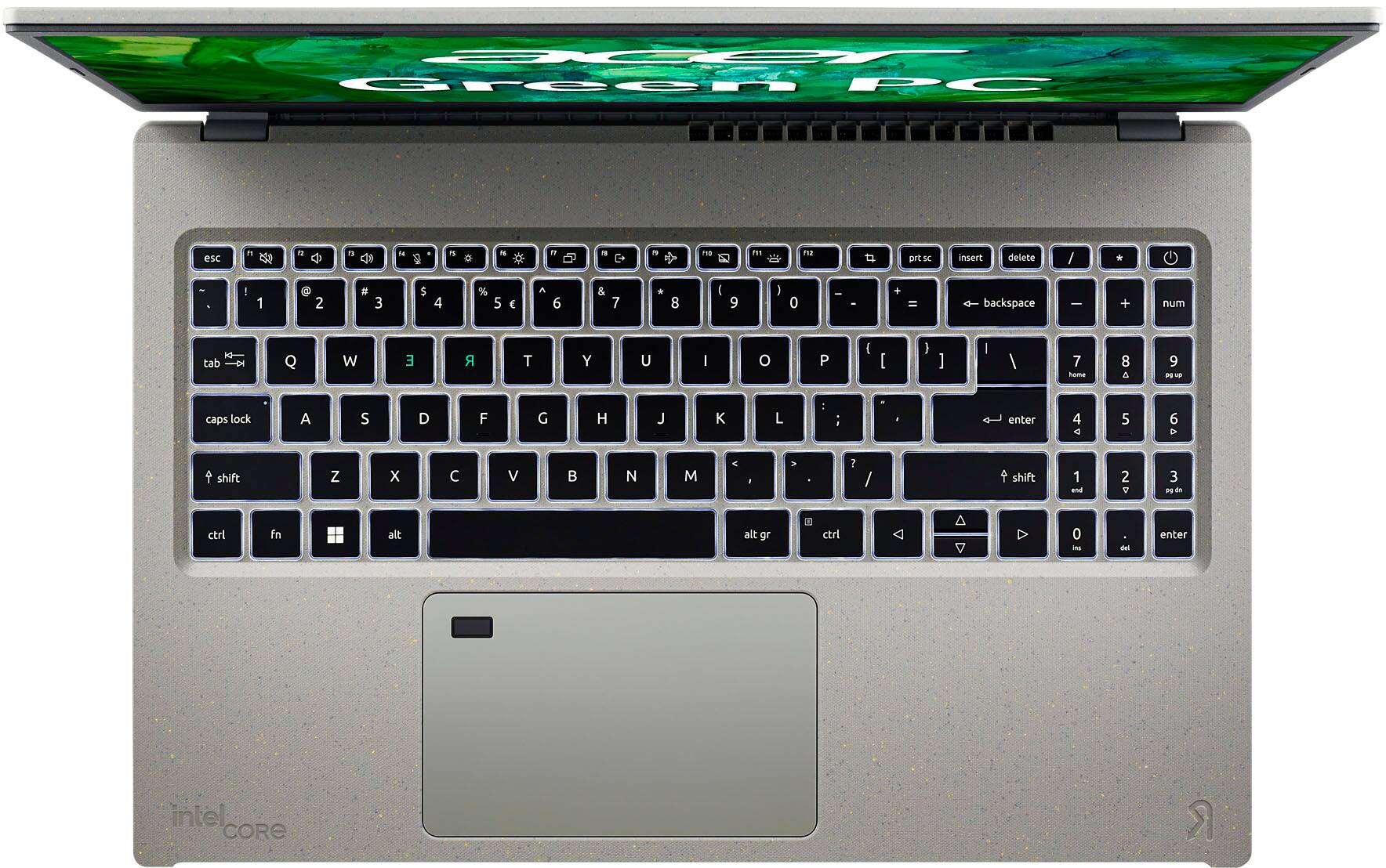 Alt View 4. Acer - Aspire Vero -  15.6” Full HD Laptop - Intel i5-1335U with 8GB LPDDR5 - 512GB PCIe Gen4 SSD - Cobblestone Gray.
