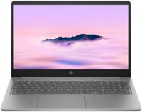 HP - 15.6" Full HD Chromebook Plus Laptop with Google AI - Intel Core i3 - 8GB Memory - 128GB UFS - Mineral Silver - Front_Zoom