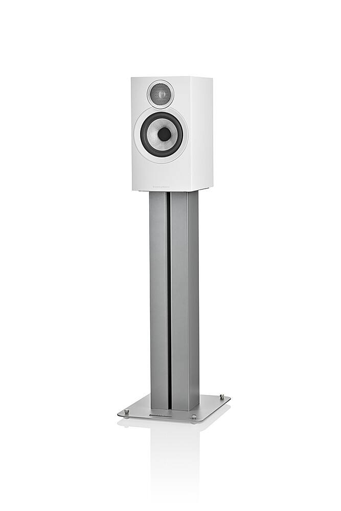 Left. Bowers & Wilkins - 607 S3 Series Bookshelf Speaker with 1" Tweeter and 5" Midbass (Pair) - White.