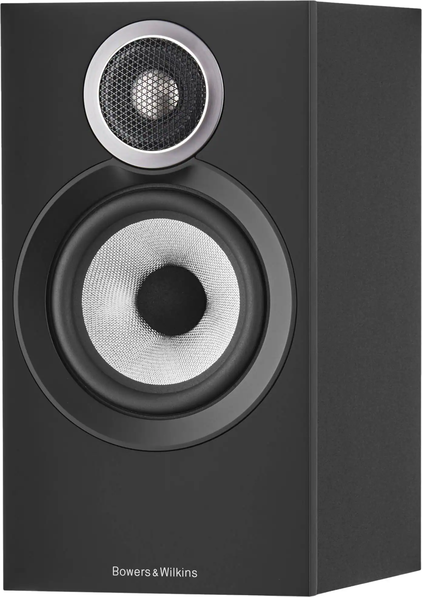Front. Bowers & Wilkins - 600 S3 Series Bookshelf Speaker with 1" Tweeter and 5" Midbass (Pair) - Black.