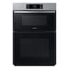 Front. Samsung - BESPOKE 30" Built-In Electric Convection Combination Wall Oven with Microwave and Flex Duo - Stainless Steel.