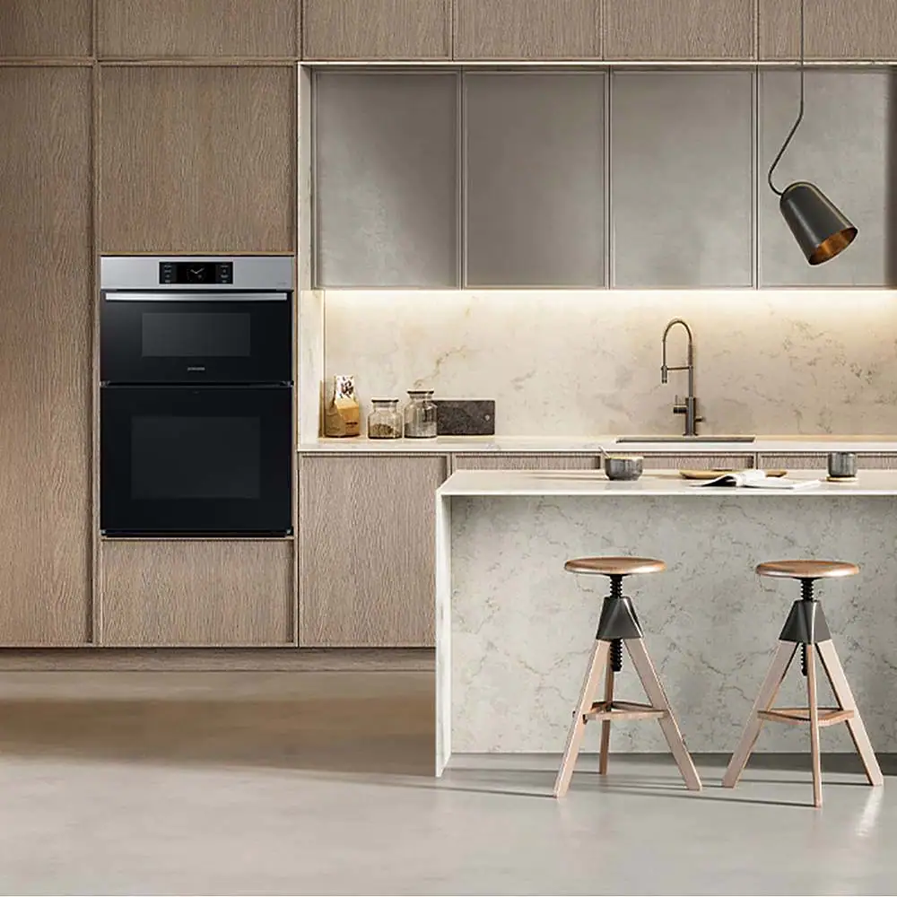 Alt View 11. Samsung - BESPOKE 30" Built-In Electric Convection Combination Wall Oven with Microwave and Flex Duo - Stainless Steel.