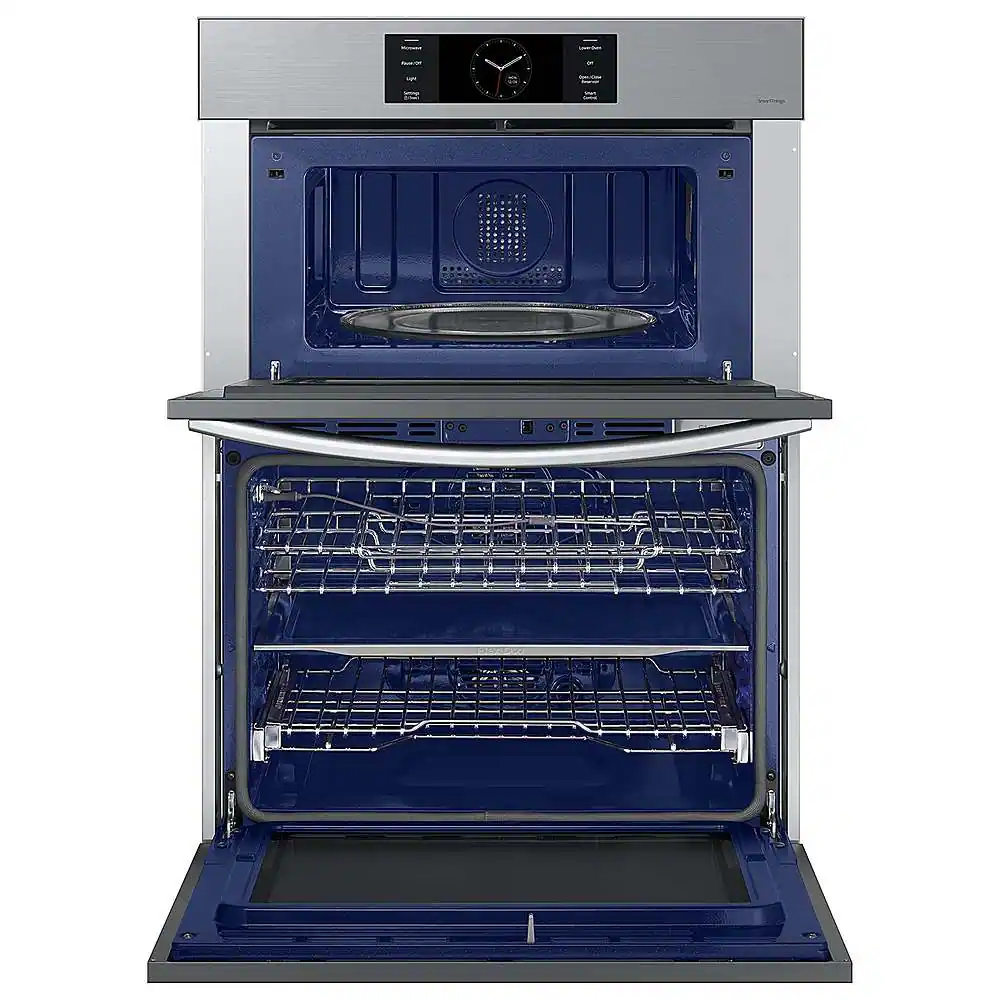 Alt View 13. Samsung - BESPOKE 30" Built-In Electric Convection Combination Wall Oven with Microwave and Flex Duo - Stainless Steel.