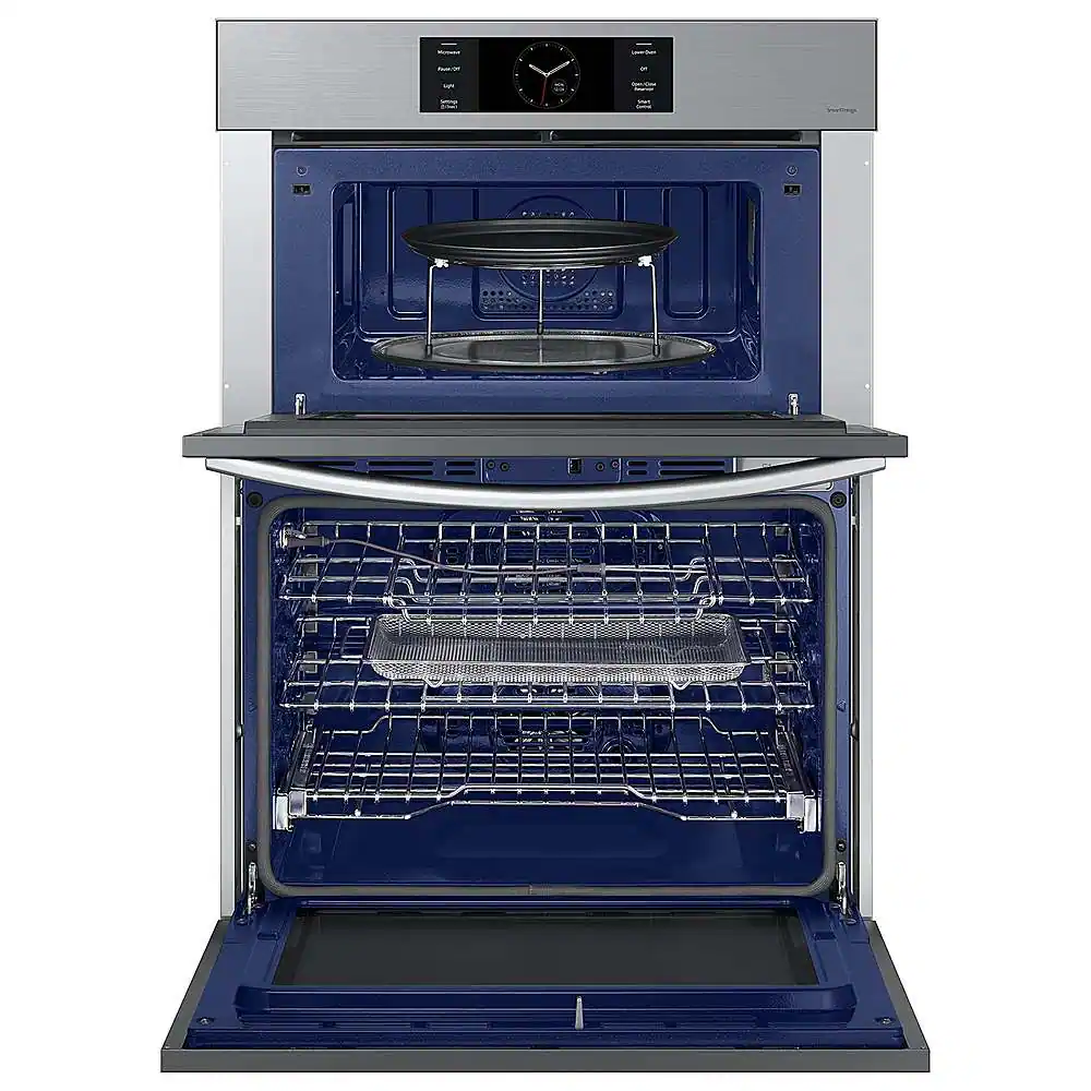 Alt View 16. Samsung - BESPOKE 30" Built-In Electric Convection Combination Wall Oven with Microwave and Flex Duo - Stainless Steel.