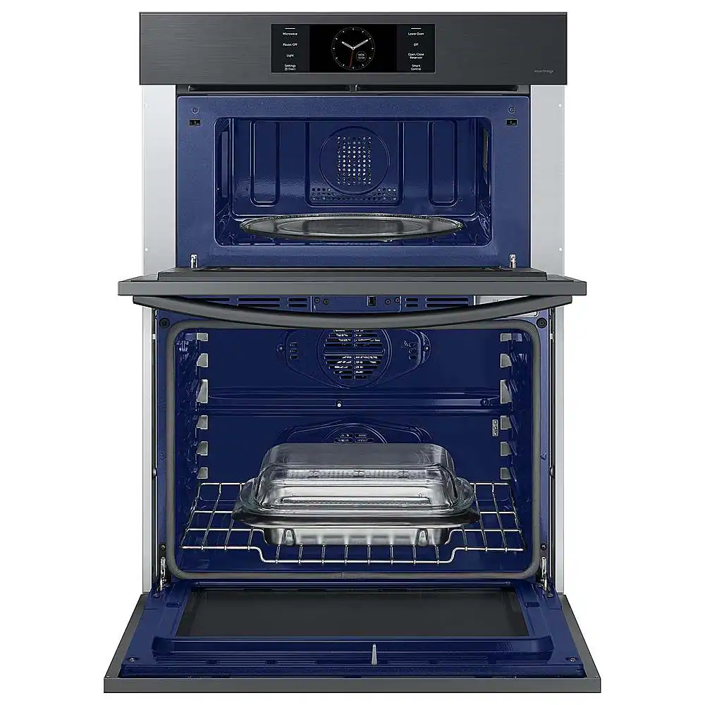 Alt View 19. Samsung - BESPOKE 30" Built-In Electric Convection Combination Wall Oven with Microwave and Flex Duo - Stainless Steel.