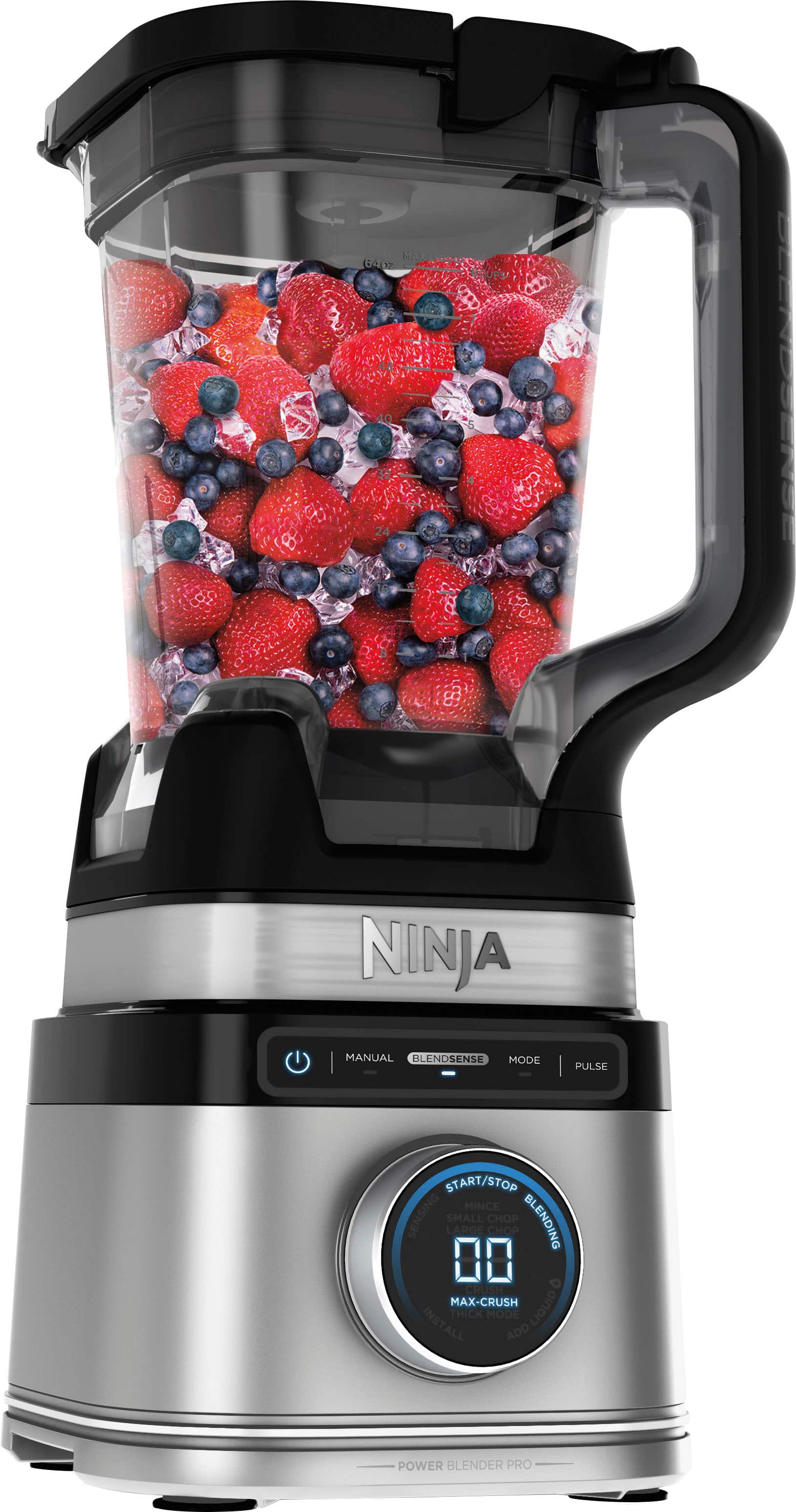 Front. Ninja - Detect Power Blender Pro with BlendSense Technology + 72oz. Pitcher - Silver.