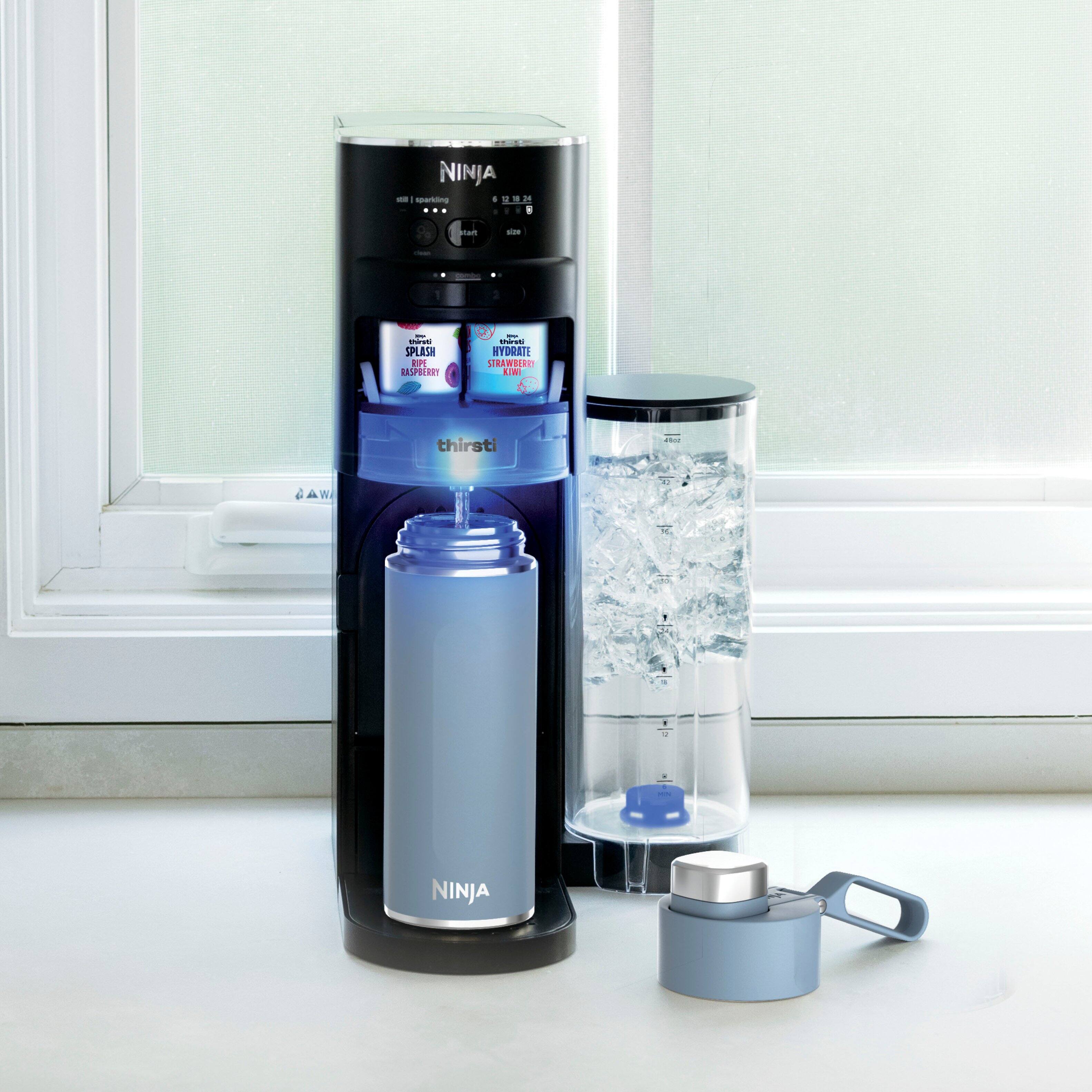 Alt View 20. Ninja - Thirsti 18oz. Travel Bottle - Storm Blue.