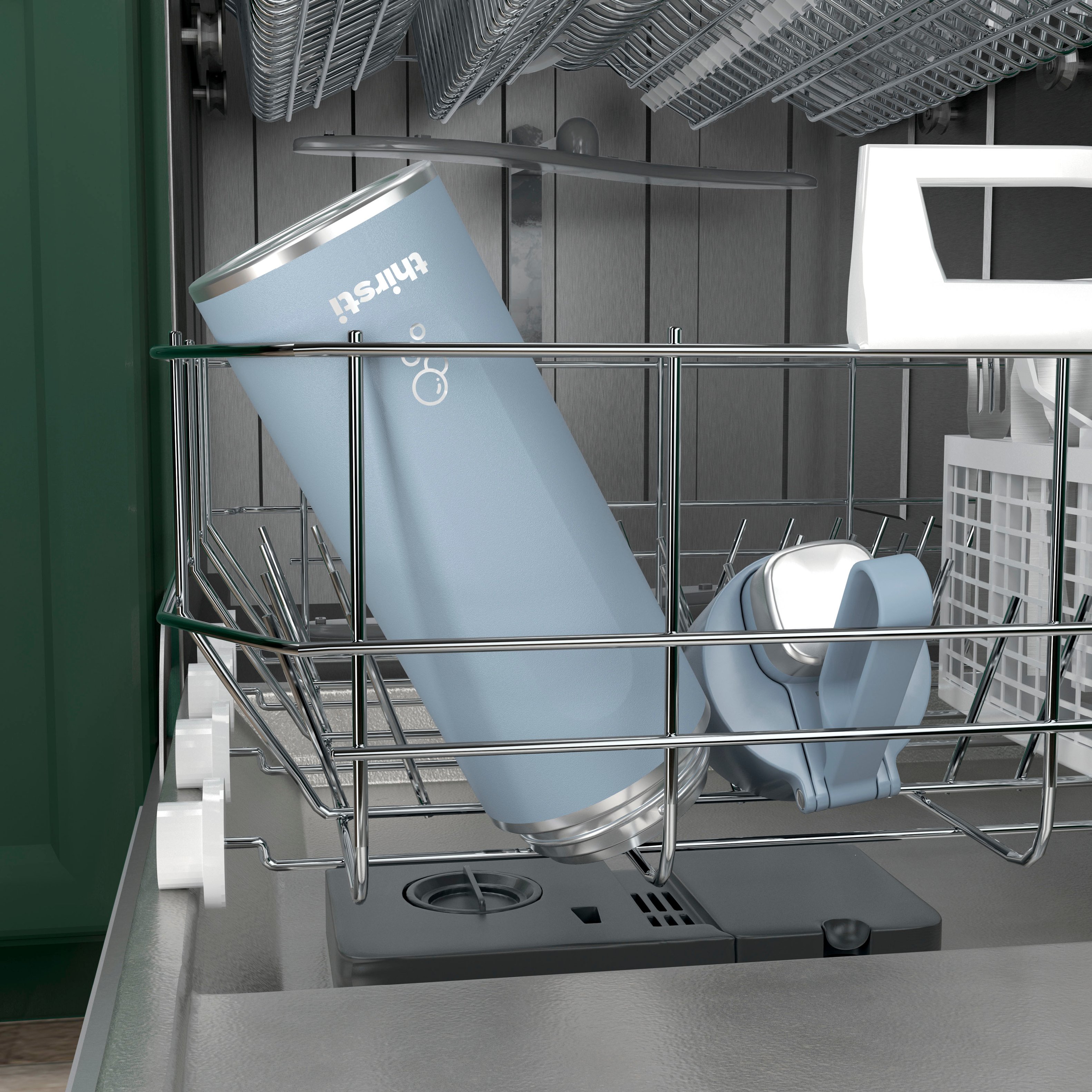 Alt View 15. Ninja - Thirsti 24oz. Travel Bottle - Storm Blue.