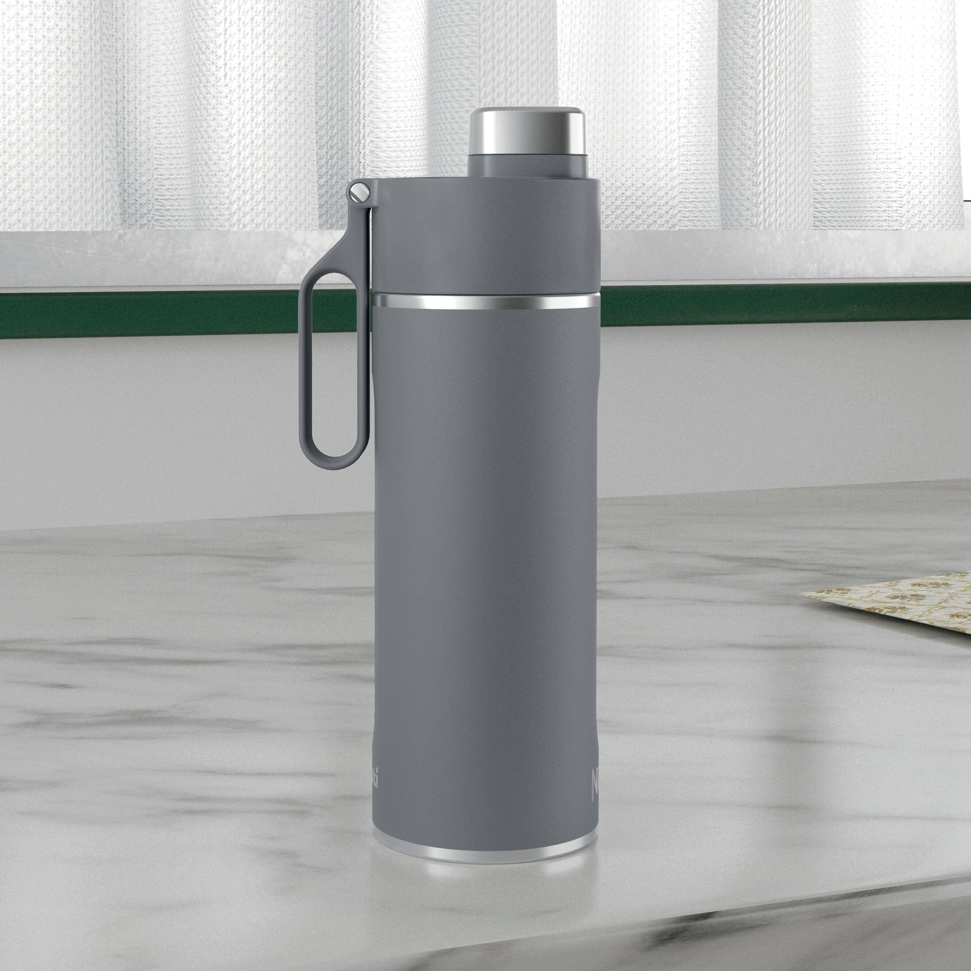 Left. Ninja - Thirsti 18oz. Travel Bottle - Charcoal Gray.