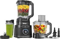 Front. Ninja - Detect Kitchen System Power Blender + Food Processor Pro with 24-oz. To-Go Cup and BlendSense Technology - Black.