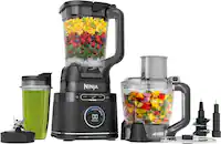 Ninja - Detect Kitchen System Power Blender + Food Processor Pro with 24-oz. To-Go Cup and BlendSense Technology - Black - Front_Zoom