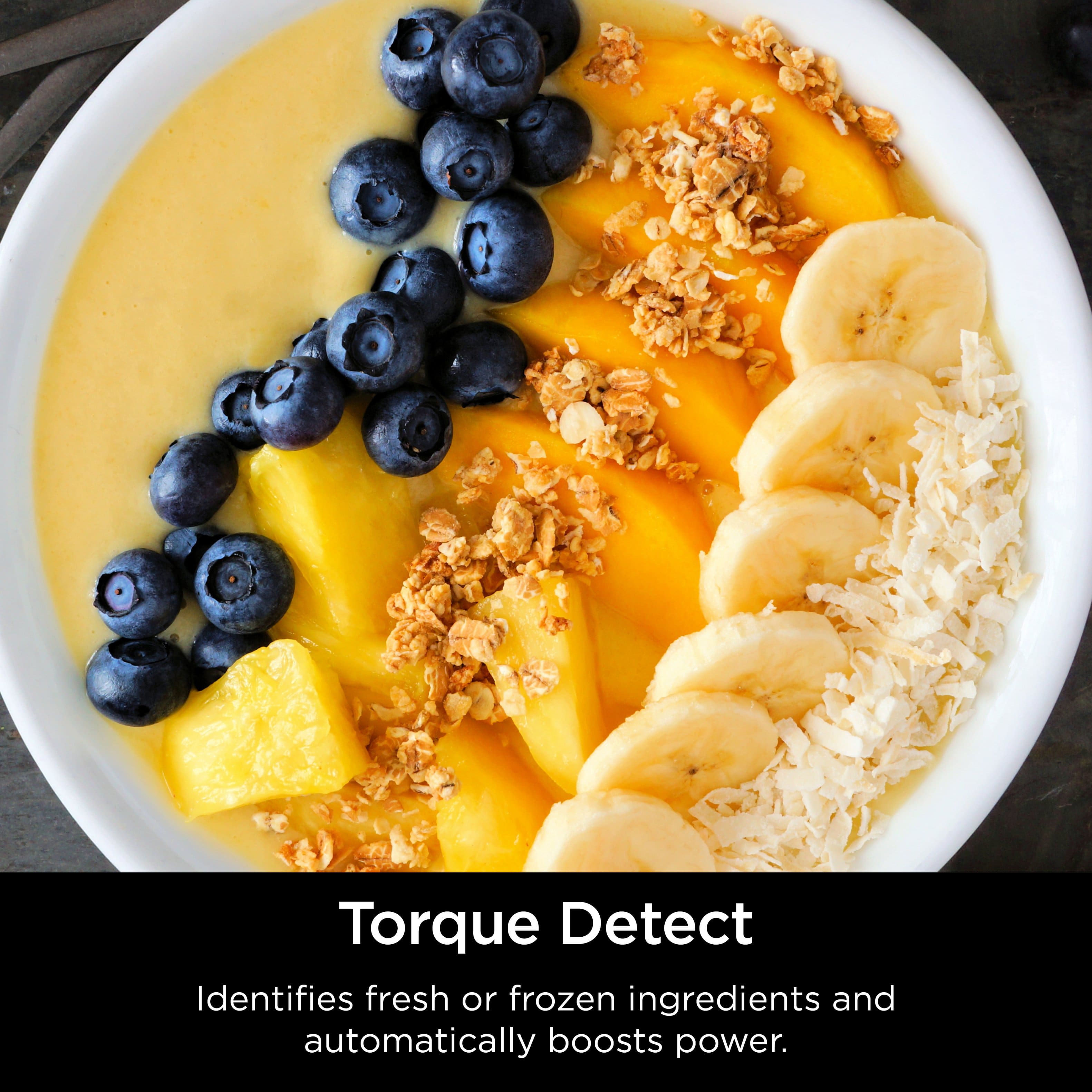 Torque Detect identifies fresh or frozen ingredients and automatically boosts power.