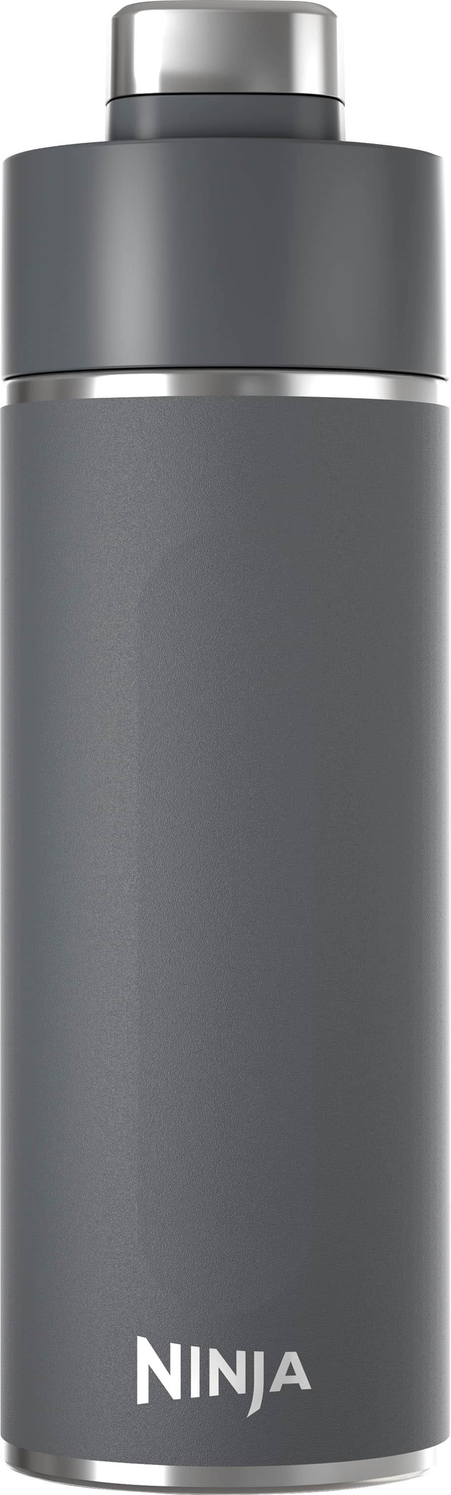 Angle. Ninja - Thirsti 24oz. Travel Bottle - Charcoal Gray.