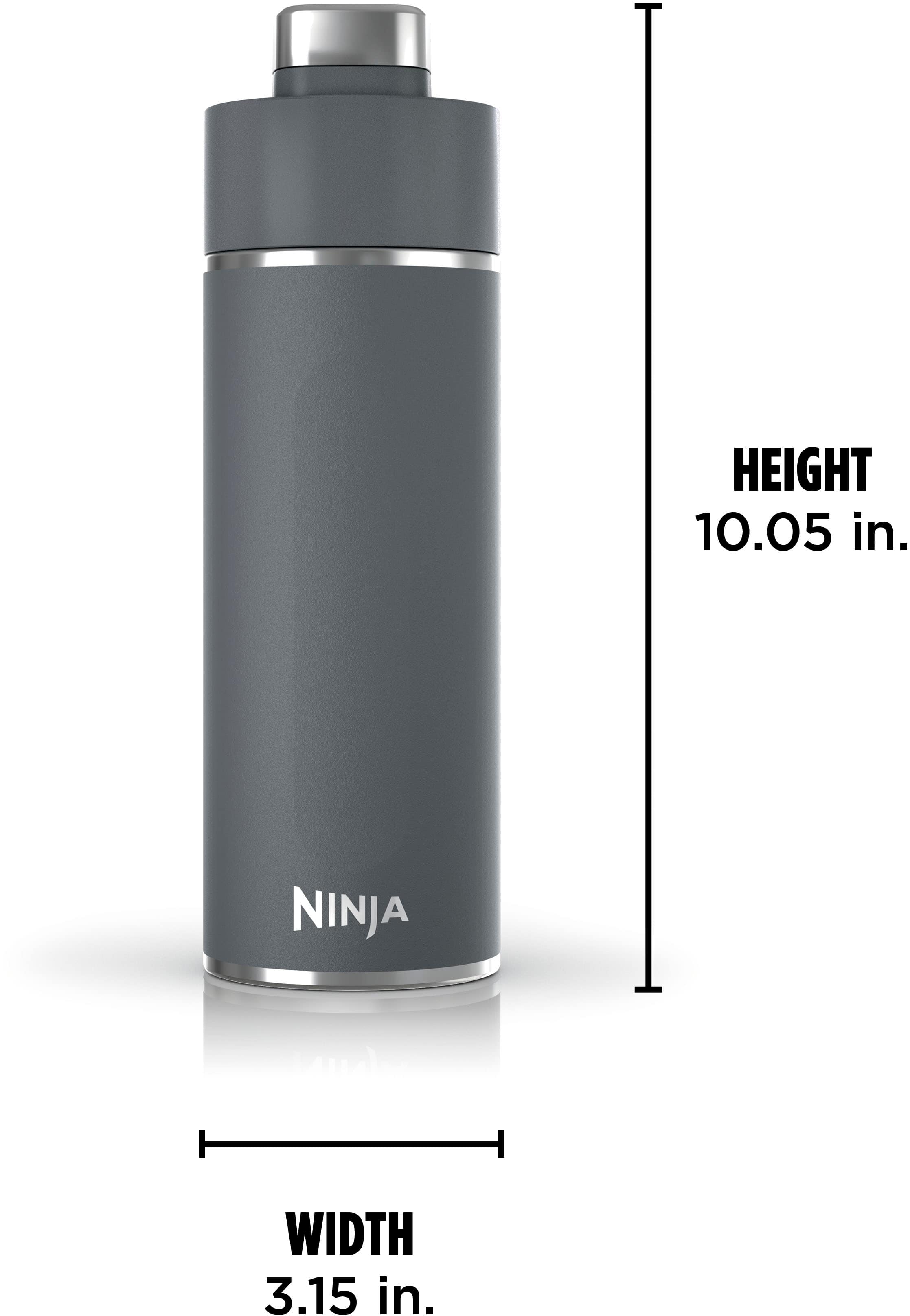 Alt View 16. Ninja - Thirsti 24oz. Travel Bottle - Charcoal Gray.