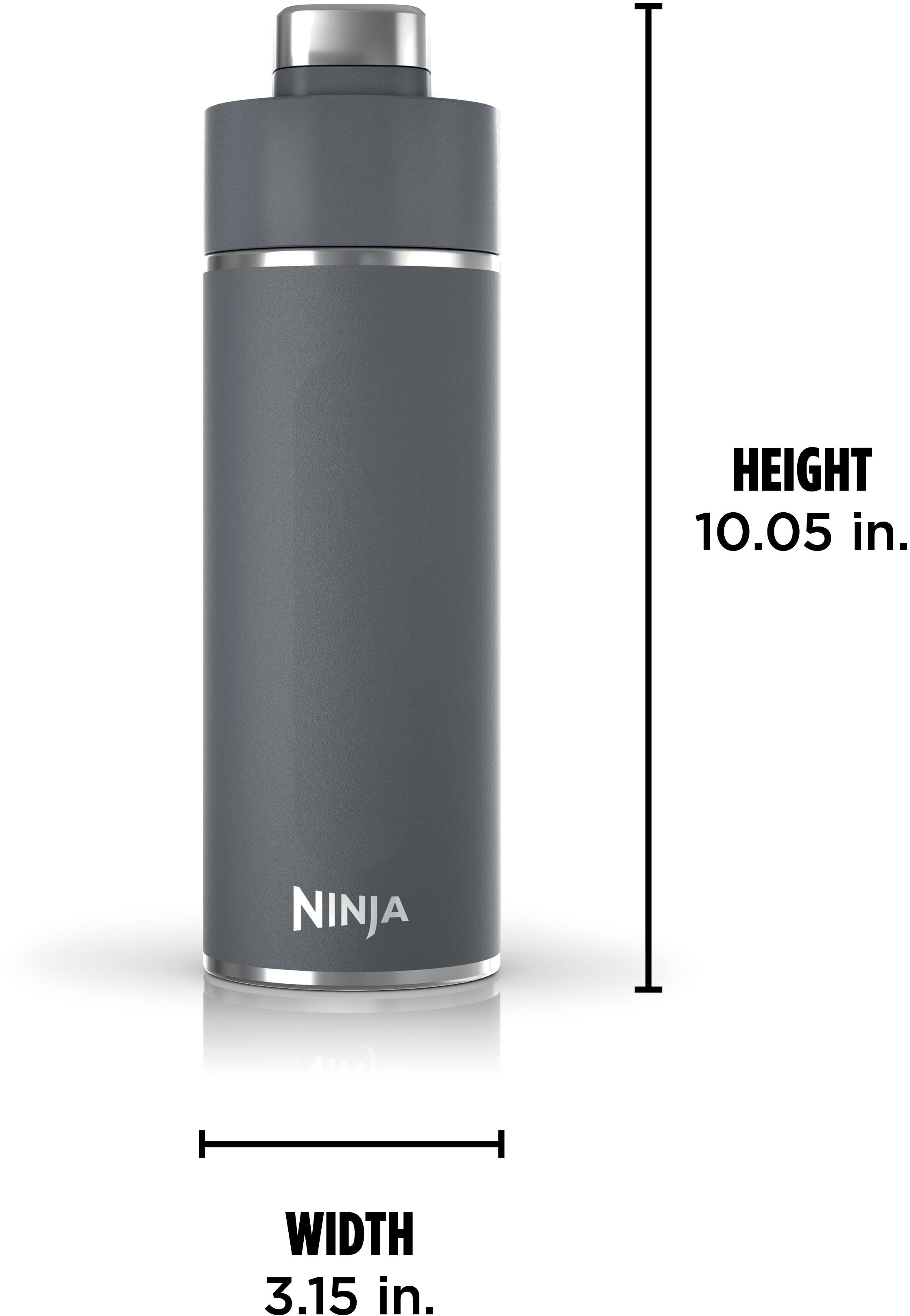 Alt View 16. Ninja - Thirsti 24oz. Travel Bottle - Charcoal Gray.
