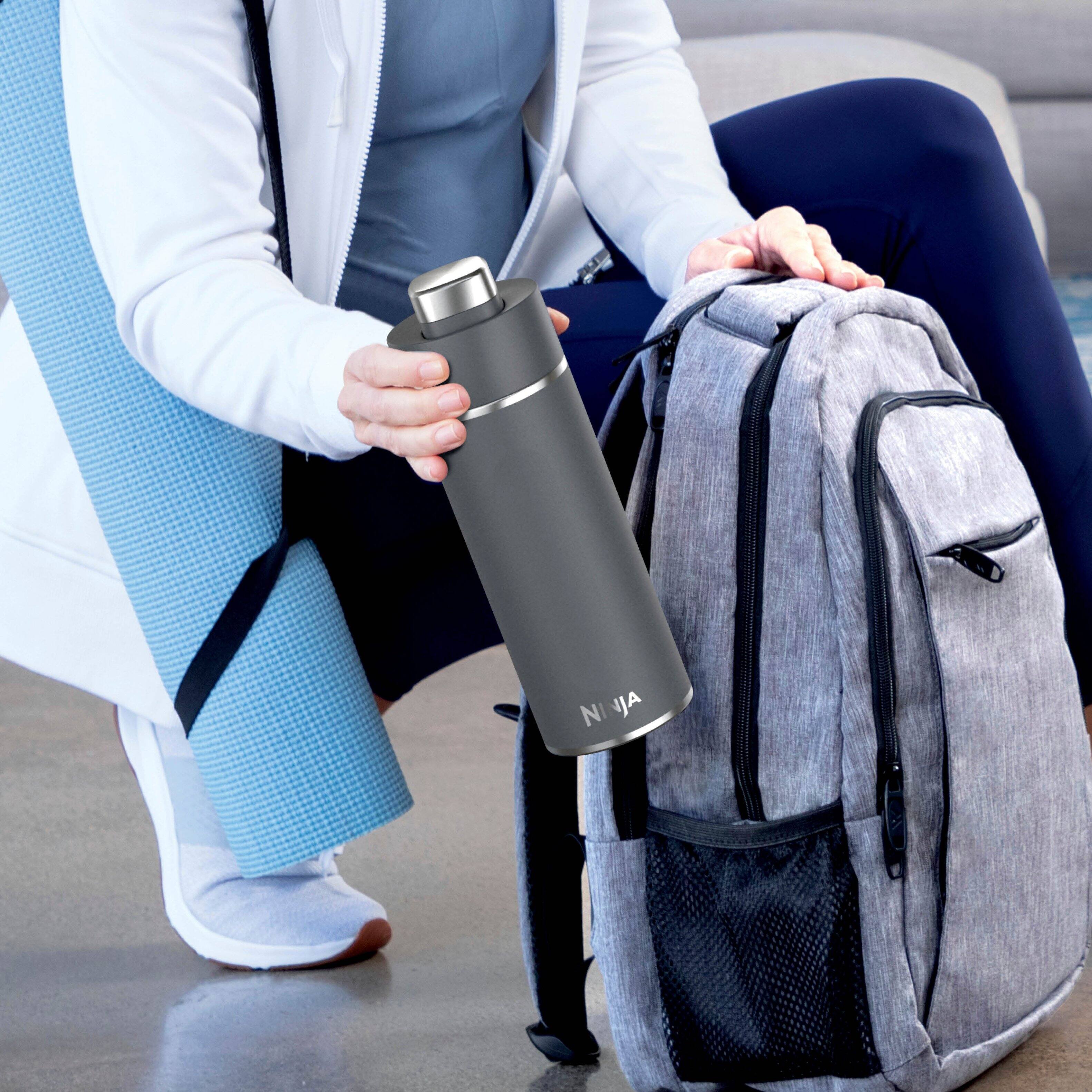 Alt View 21. Ninja - Thirsti 24oz. Travel Bottle - Charcoal Gray.
